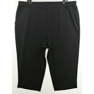 Southern Lady Women Capri Jeggings, Size 1X, black, polyester, spandex